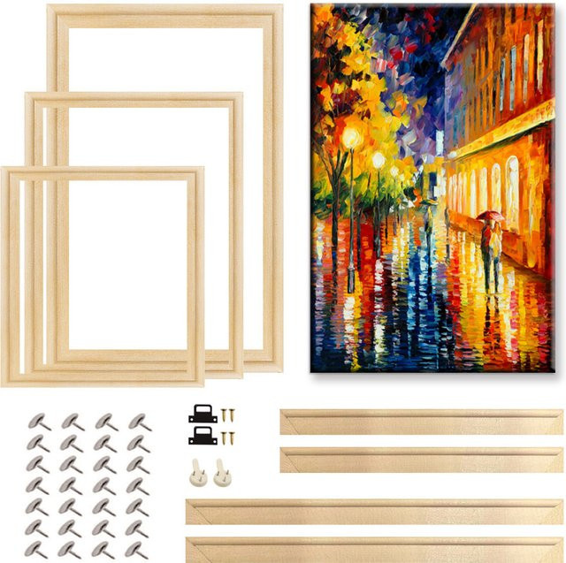 Little PP Bilderrahmen aus natürlichem Holz in Braun für Wandbilder und Leinwände, B/H: 20 x 30 cm - Bild 1