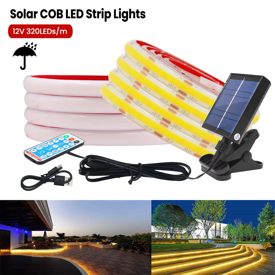HEGEHE COB Solar LED Streifen Licht IP68 Unterwasser Flexibles Silikon Band in Weiß für Schwimmbäder mit 12V - Bild 2