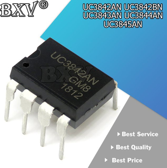 10er Set IC Chipsatz UC3842AN UC3842BN UC3843AN UC3844AN UC3845AN DIP-8 in Schwarz - Bild 1