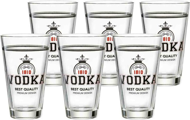 Ritzenhoff & Breker Vodka Becher Spirits Tumbler aus Glas, transparent, 6er Set, 330 ml - Bild 1