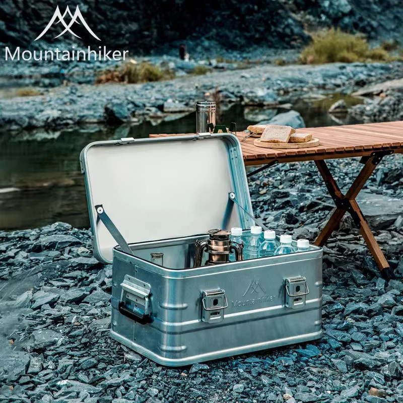 Mountainhiker Outdoor-Aufbewahrungsbox aus Aluminiumlegierung in Silber, Kapazität 20-96L - Bild 3