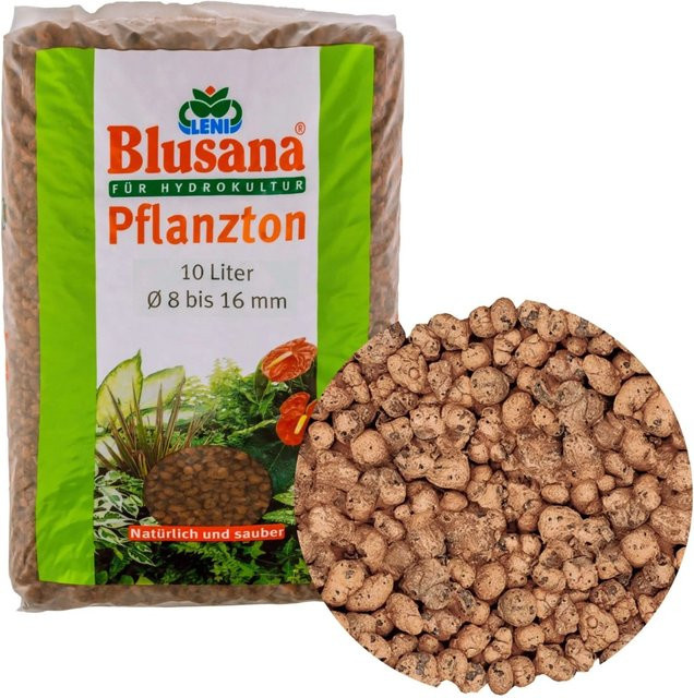 Blusana Blähton Pflanzsubstrat als Drainageschicht und Strukturgeber mit einer Körnung von 8-16 mm, 7 kg - Bild 1