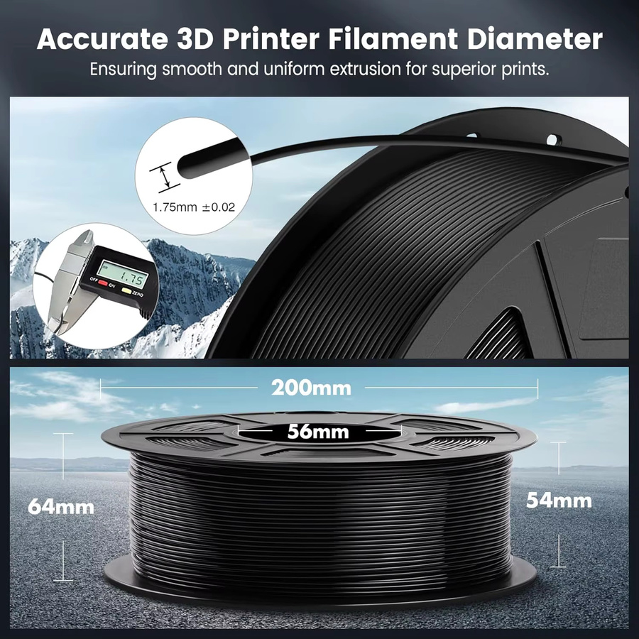 SUNLU Mix-Color Filament Set: 2 Rollen PLA, PLA Matt und Klares Filament, 1,75 mm, 2 x 1 kg - Bild 3