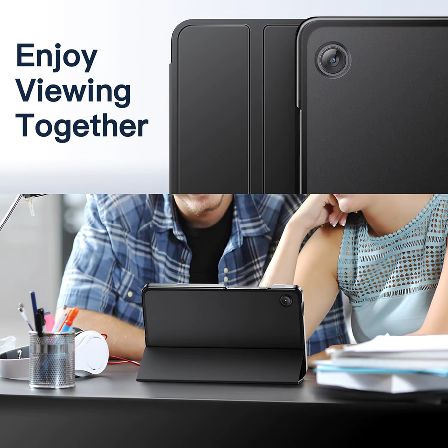 Schlanke weiche Schutzhülle für Samsung Galaxy Tab A9 8,7 Zoll (SM-X110/X115) und Galaxy Tab A11 (SM-X133/X135) mit automatischer Wake- und Sleep-Funktion und faltbarem Design in Weiß oder Blau - Bild 3