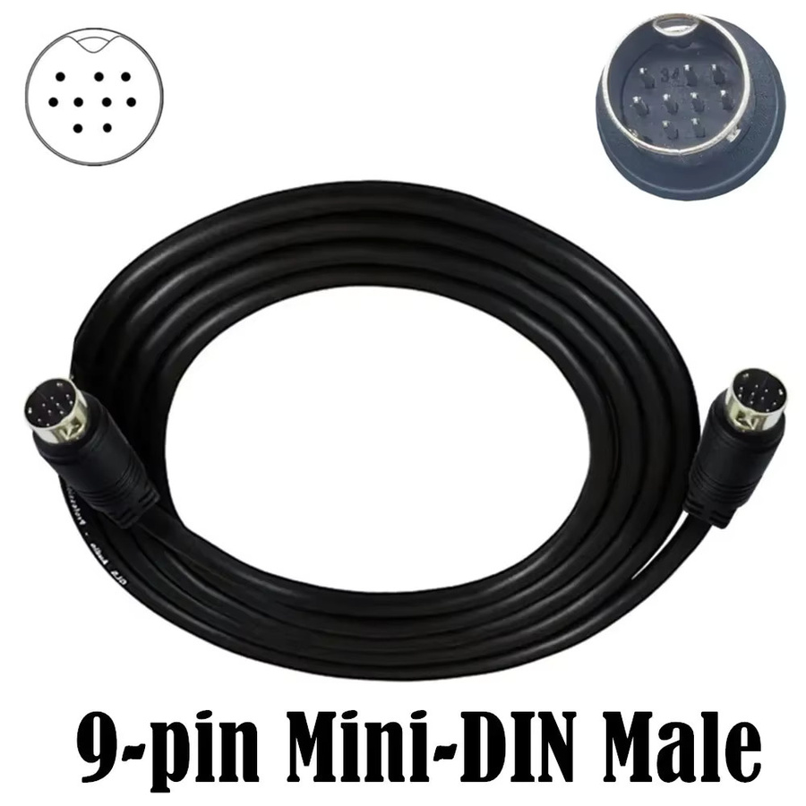BSN Mini-DIN 9-Pin auf 9-Pin Audio-Eingangskabel in Schwarz für Videospiele, Soundkarten und Audioausrüstung - Bild 4