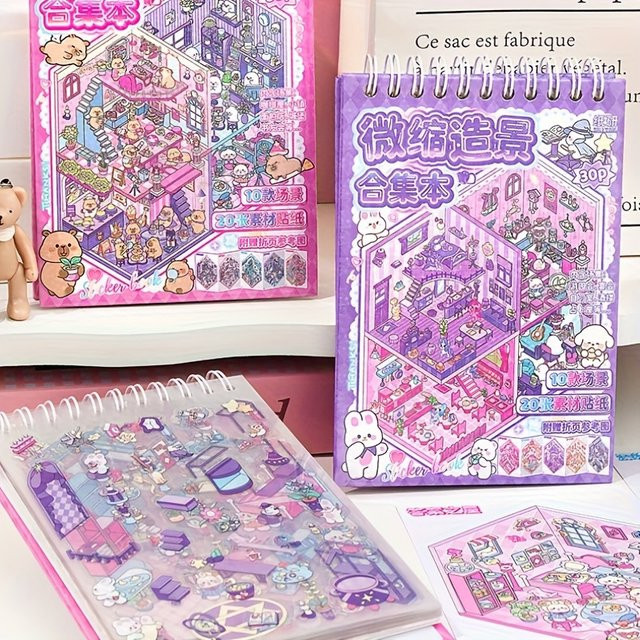 30 Stück DIY 3D-Szenikaufkleber aus PET in Multicolour für Reiselandschaften und Geschenkverpackungen - Bild 1