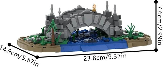 Bai Fen Bai Toys Mittelalterliche Steinbrücke, Bausteine Modell, ab 14 Jahren - Bild 1