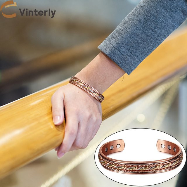 Vinterly Armband, Kupfer, geflochten, 12 mm, Unisex - Bild 1