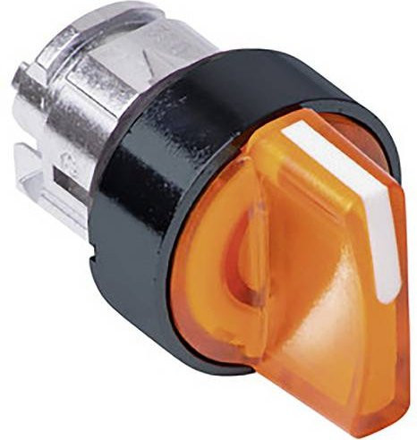 Schneider Electric ZB4BK18537 Leuchtwahlschalter-Frontelement in Schwarz und Orange - Bild 1