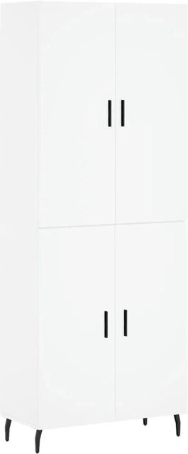vidaXL Highboard Weiß aus Holzwerkstoff und Metall B/T/H: 69,5 x 34,0 x 180,0 cm - Bild 1
