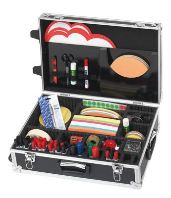 Franken Trainer Moderationskoffer aus Aluminium mit über 3.000 Teilen in Schwarz und Silber, B/T/H: 54 x 18 x 36 cm - Bild 2
