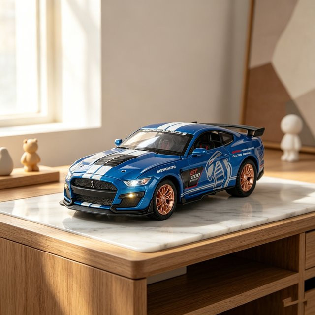 Maisto GT500 Automodell, 1:32, mit Licht und Sound, orange - Bild 1