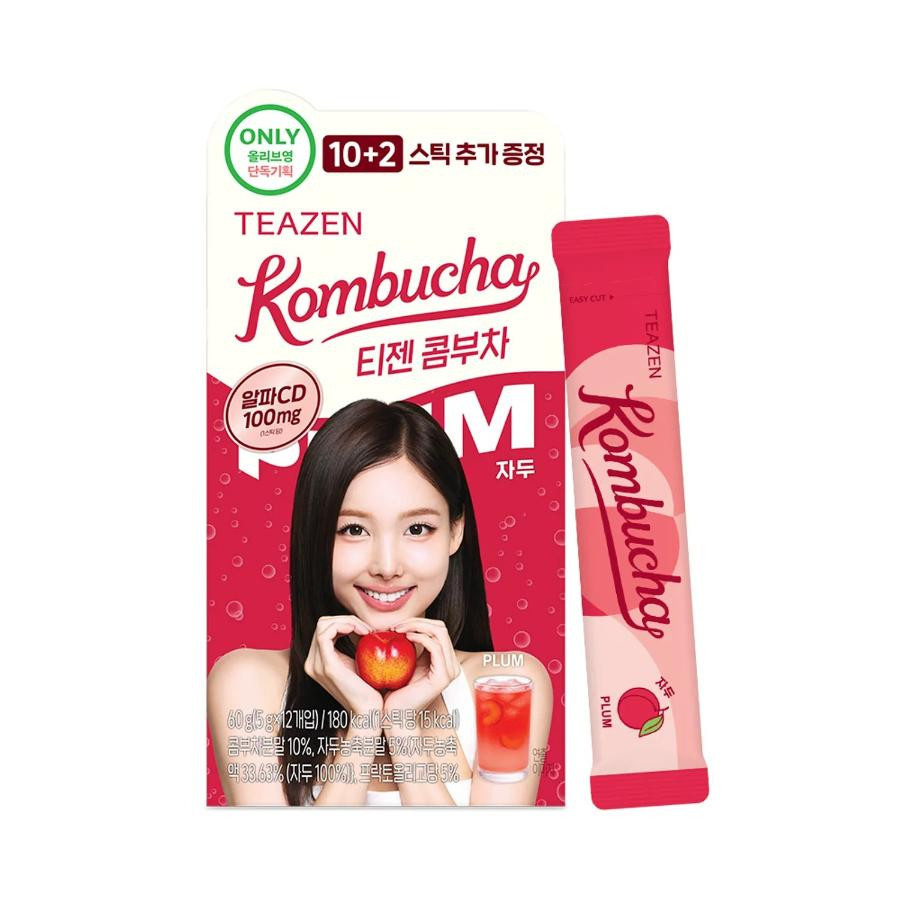 Teazen Pflaumen Kombucha Tee Zero Sugar 12 Beutel - Bild 2