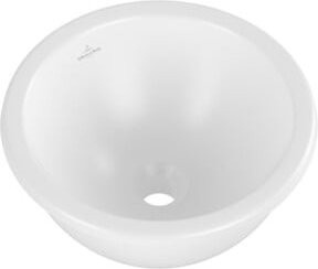 Villeroy & Boch Unterbauwaschbecken Loop & Friends rund in Weiß mit Überlauf und Hahnloch, Durchmesser: 33 cm - Bild 1