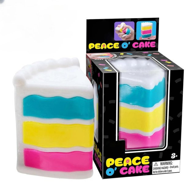 Peace O' Cake Squishy Stressabbau Knetspielzeug, Weich, Dehnbar - Bild 1