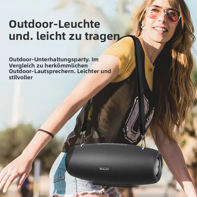 Zealot S67 Tragbarer Bluetooth-Lautsprecher mit 60W Leistung und Bass in Schwarz - Bild 4