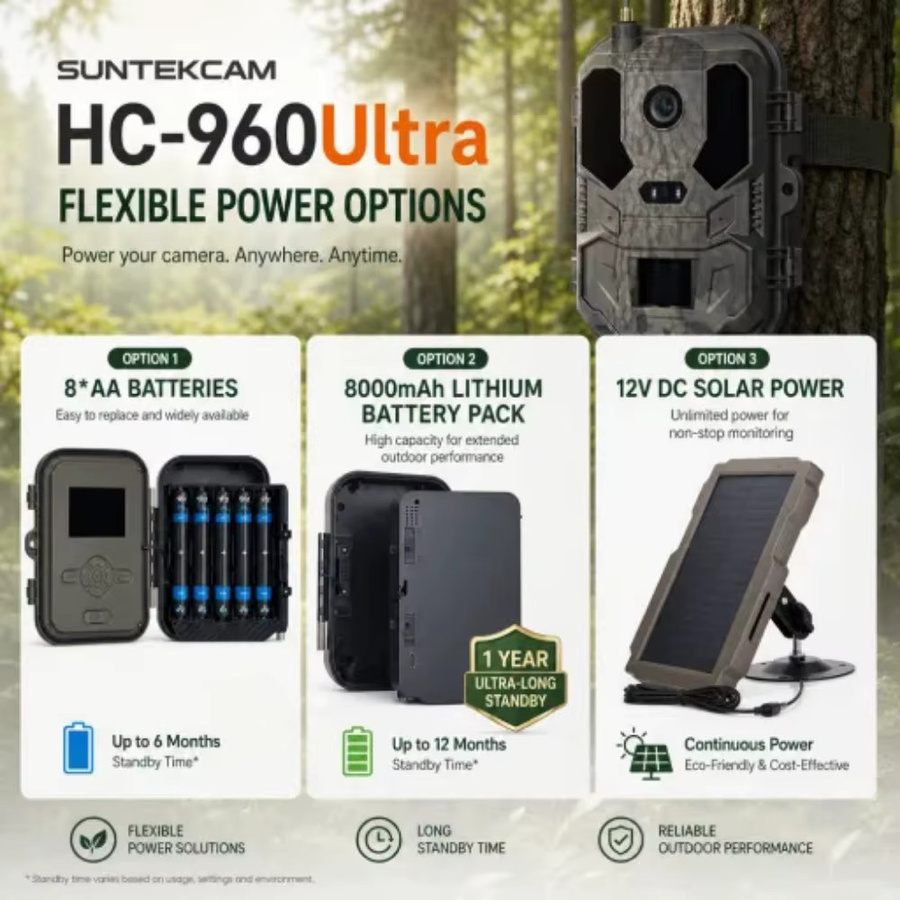 Suntekcam HC-960Ultra-Li Wildkamera mit 4K Auflösung und 120MP, kabellose Fotofalle mit SIM-Karte und IP65 Wasserdichtigkeit - Bild 3