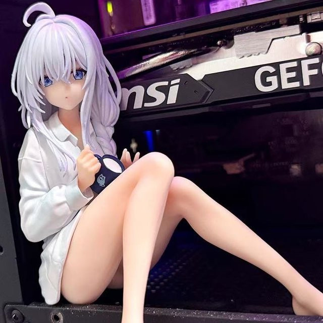 Bandai Die Reise von Elaina – Elaina sitzend im Pyjama, Anime-Mädchenfigur, Modellstatue, 11 cm - Bild 1