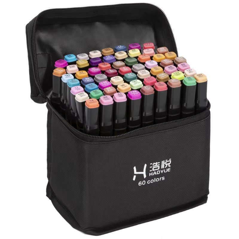 Doppelkopf Öl-Aquarellstift Set mit Stoffbeutel, quadratische Kunststifte in Multicolour für Erwachsene - Bild 5