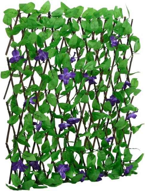vidaXL Rankgitter mit künstlichem Efeu, 5 Stück, grün, H: 180 cm, B: 70 cm - Bild 1
