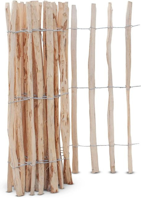 Stiltreu Palisadenzaun Haselnuss aus unbehandeltem Holz, Farbe: Braun, B/H: 500 x 90 cm - Bild 1