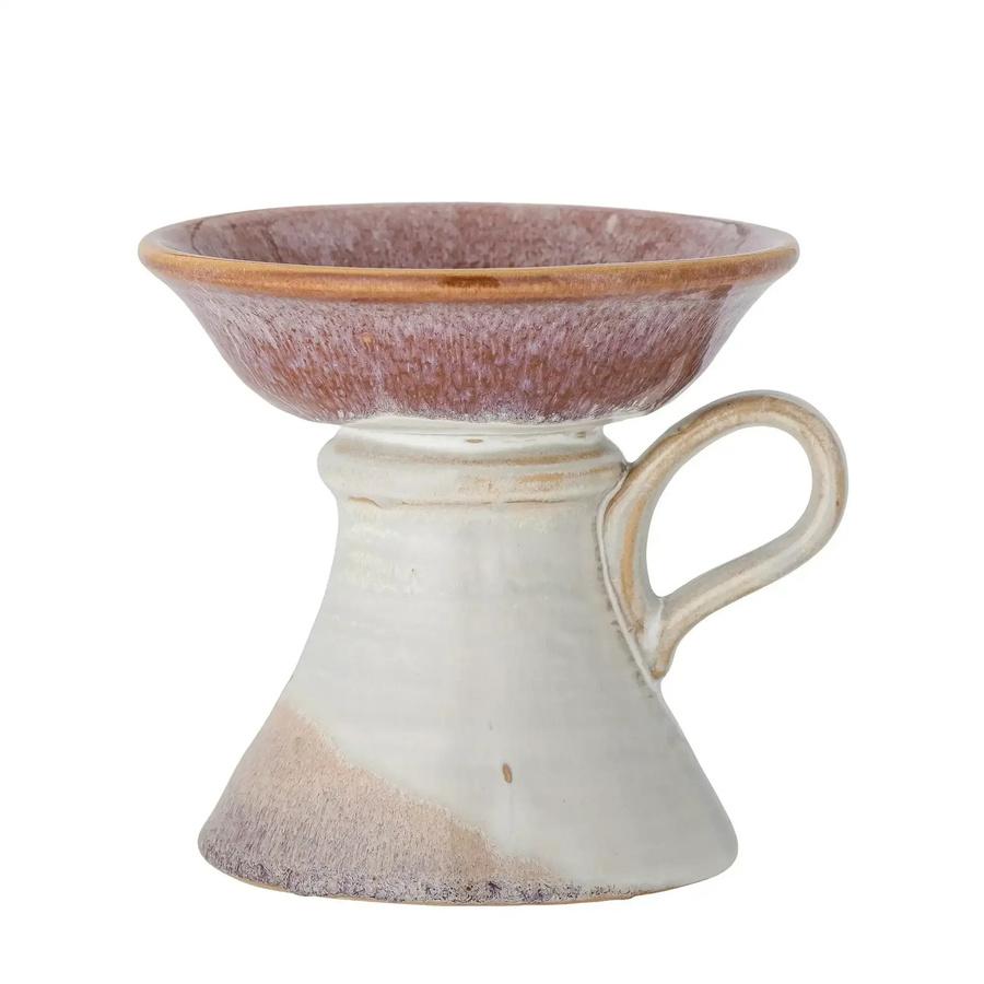 Bloomingville Kerzenhalter Soreyah aus Keramik in Pink, Höhe: 14 cm - Bild 1