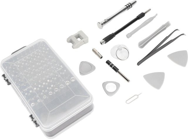 Elektronisches 112 in 1 Präzisions-Schraubendreher-Set DIYelecs mit Magnetischem Mini-Reparaturwerkzeug und Etui in Weiß - Bild 1