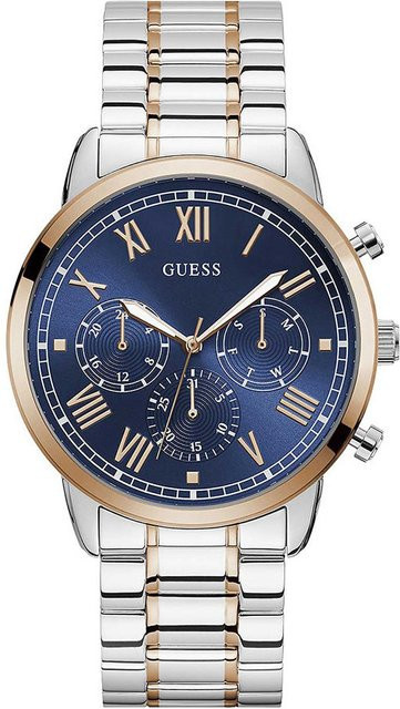 Guess Hendrix Herrenuhr, Quarz, Edelstahl, Blau, 44 mm - Bild 1