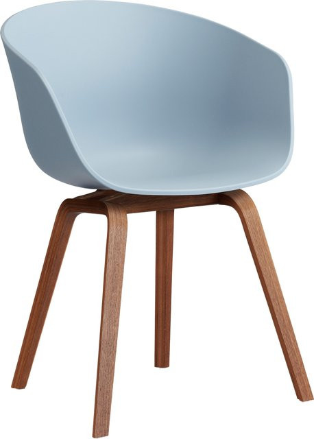 HAY About A Chair AAC 22 mit Armlehnen in Blau aus Polypropylen und Holz - Bild 1