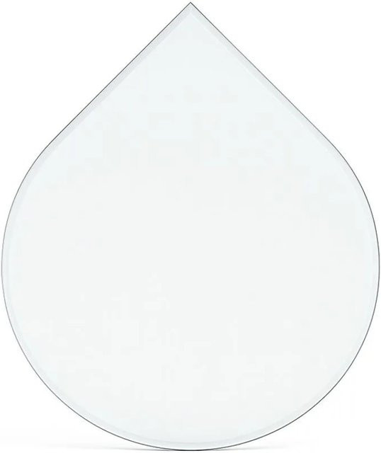 Feuercampus Funkenschutzplatte Glas für Kaminofen Tropfen, transparent, B/T/H: 110 x 110 x 0,8 cm - Bild 1