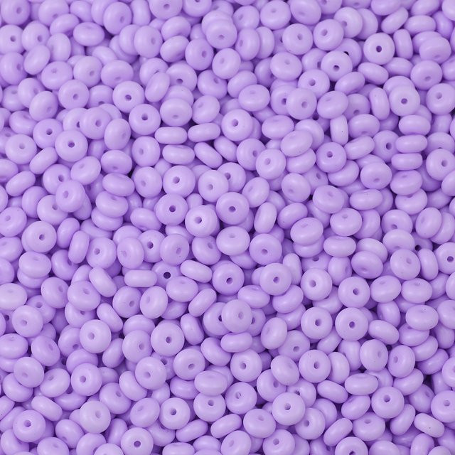 JHNBY Glasperlen, Porzellanlila, 6x3mm - Bild 1