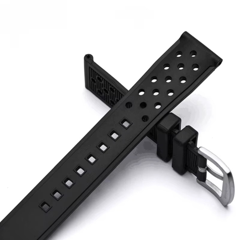 Uhrenarmband Tag Heuer Racing F1, Silikon, 22 mm, Schwarz, Unisex - Bild 4