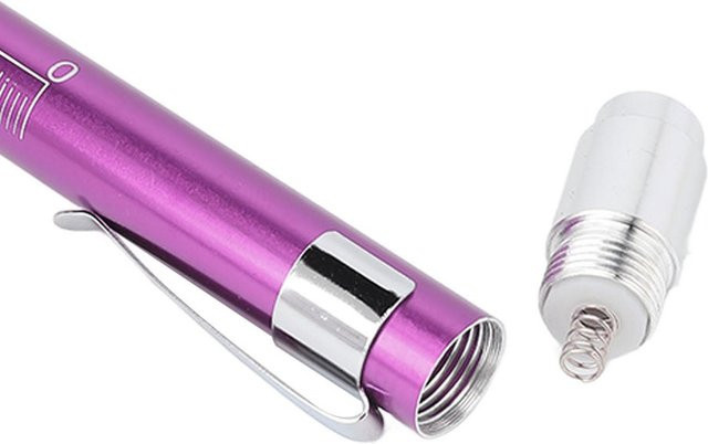 Medizinische LED Stiftlampe von GoolRC aus Aluminiumlegierung mit konkakem Kopf und blau-violettem Licht in Weiß - Bild 1