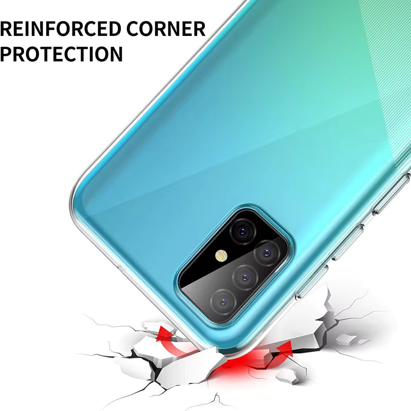 Transparente Silikon Softcover Schutzhülle für Samsung Galaxy A-Serie (A10, A12, A20, A21, A30, A31, A32, A40, A41, A42, A50, A51, A52, A70, A72) 4G und 5G - Bild 2