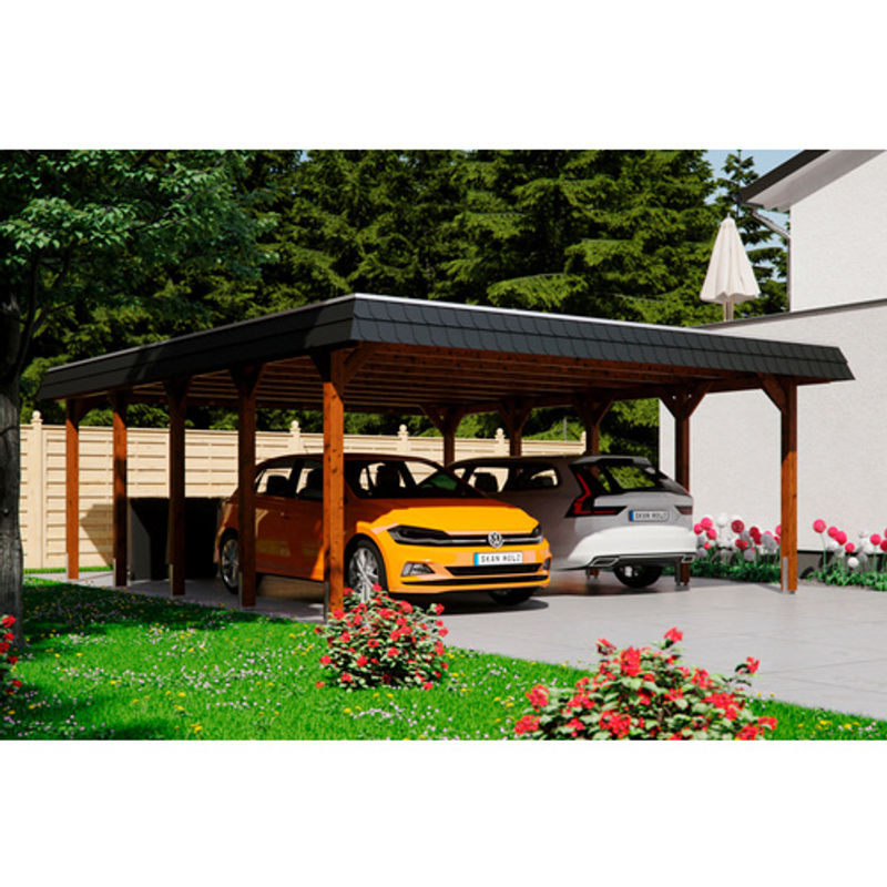 SKANHOLZ Carport Spreewald braun B/T: 585 x 741 cm, Firsthöhe: 250 cm - Bild 3