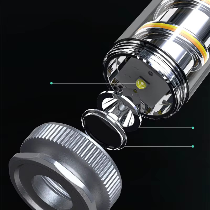 Feimefeiyou LED Camping Licht Schwarz USB wiederaufladbare tragbare Taschenlampe mit stufenloser Dimmung und IP4x Wasserdichtigkeit für Garten und Notbeleuchtung - Bild 4