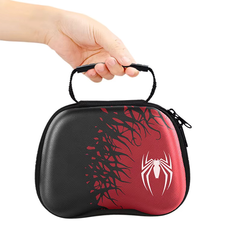 AEFUNDA Tragbare Aufbewahrungstasche im Spider-Design für PS5, PS4, Xbox und Switch Pro Controller in Rot - Bild 2