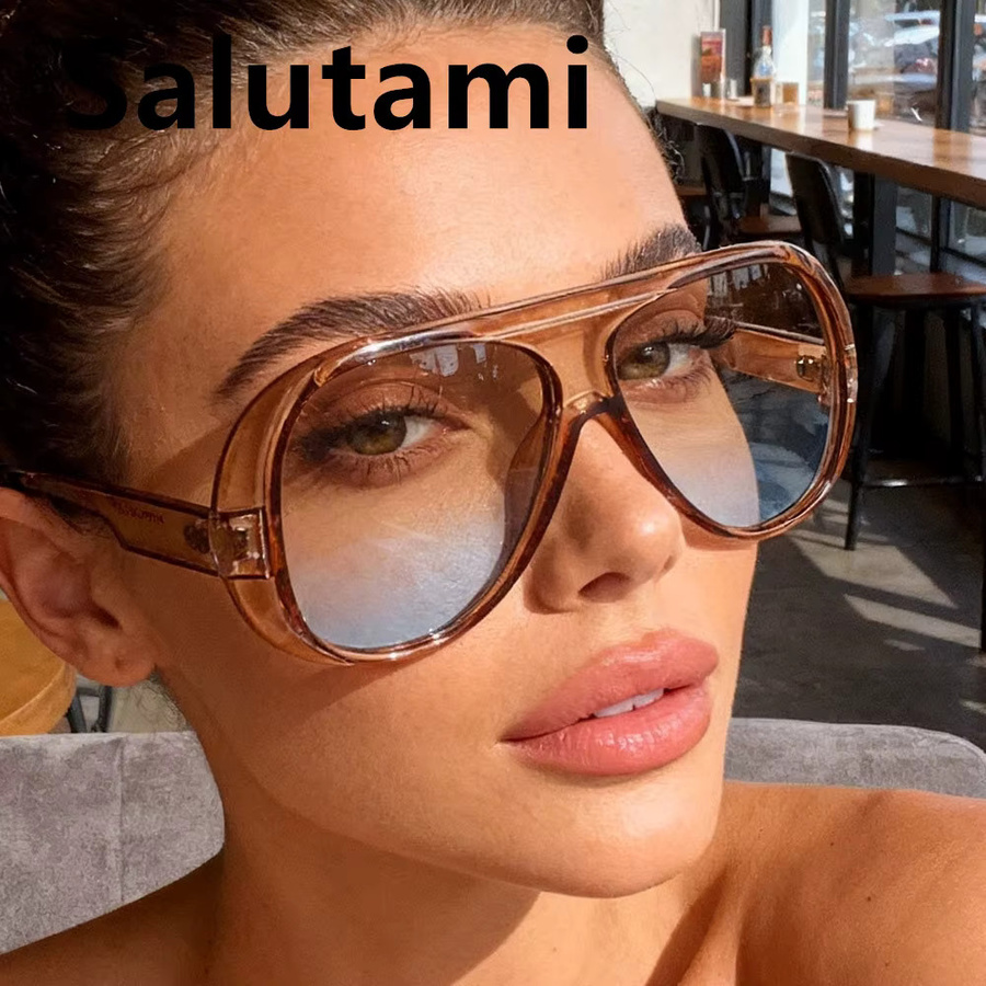 Salutami Sonnenbrille Cat-Eye, Vollrand, Blau, Damen, Kunststoff - Bild 3