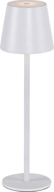 Just Light LED-Akku-Tischleuchte in Weiß, dimmbar, Höhe: 37 cm, Durchmesser: 11 cm - Bild 1