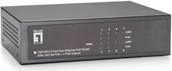 Level One 5-Port Fast Ethernet PoE+ Switch FEP-0511 in Schwarz und Grau mit 4x FE PoE+ (65W) und 100 Mbit/s - Bild 1