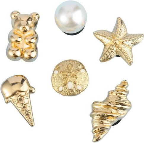 Arabella Anhänger, 6 Stück/Set, goldfarben, cremefarben, beige, Unisex - Bild 1