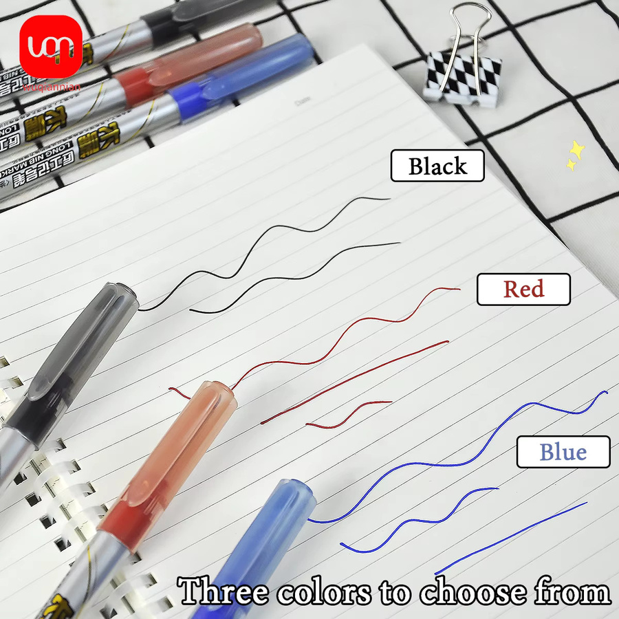WQN Lange Spitze Marker Set mit 30mm Spitze in Schwarz, Rot und Blau für Holz, Hardware und Büro - Bild 2