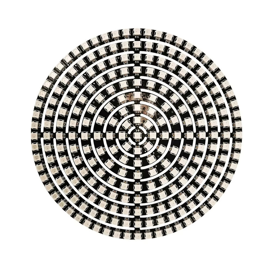 FUNZENXIN WS2812B DIY LED-Ring mit 60 bis 241 individuell adressierbaren Pixeln, RGBIC 5050 Rundmodule, 3-polig, DC5V, Multicolor - Bild 4