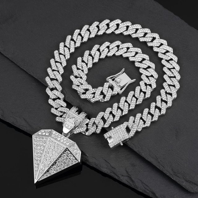 YIRAN Halskette mit Anhänger, Kupfer, gray, Zirkonia, Unisex - Bild 1