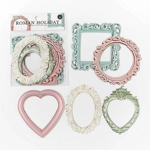 Love Home Garden DIY-Bastelset mit 10 Blatt Karton im Retro-Stil und europäischem Architektur-Hohlrelief-Design in Multicolour - Bild 1