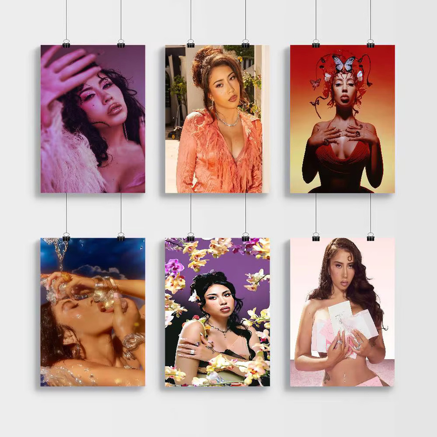 Vintage Kali Uchis DIY Sticky Poster Whitepaper Kunstwerk in Weiß, B/H: 15 x 15 cm - Bild 3