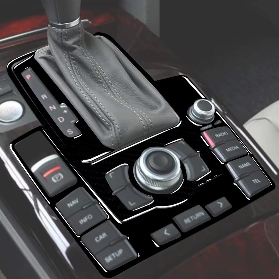RRX CARBON Mittelkonsole Schaltgetriebe Abdeckung in Klavier Schwarz für Audi A6 S6 C6 2014-2018 - Bild 2