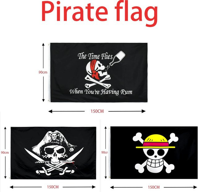 Bandai One Piece Monkey D. Luffy Skull Flag, Banner Flagge - Bild 1