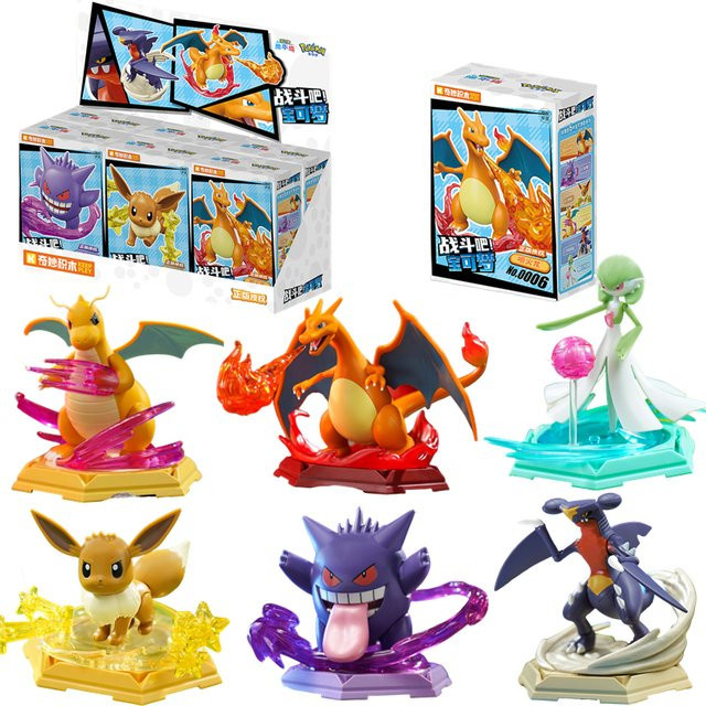 Keeppley Pokémon Gengar Charizard Eevee Dragonite Garchomp Gardevo, Actionfiguren, DIY Modell Spielzeug - Bild 1