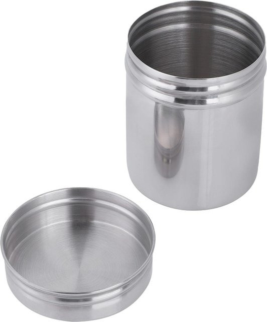 KaiSai Vorratsglas aus 304 Edelstahl für Tee und Kaffeebohnen, Silber, B/T/H: 10 x 4 x 0,3 cm - Bild 1